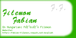 filemon fabian business card